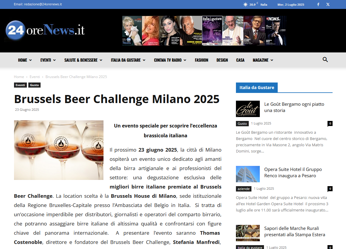 Brussels Beer Challenge Milano 2025